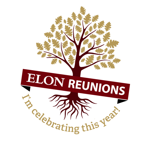 Elon Reunions badge image that reads "I'm celebrating this year!"